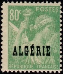 Type Iris overprinted