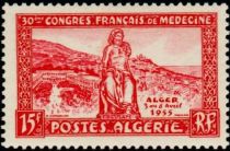 Statue of Asclepius and View of Algiers