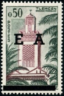 Tlemcen Mosque, Algeria - Overprinted “EA”