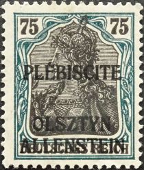 "Germania" overprinted OLSZTYN-ALLENSTEIN