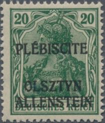 "Germania" overprinted OLSZTYN-ALLENSTEIN