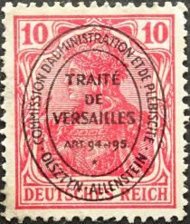 "Germania" overprinted TRAITE DE VERSAILLES