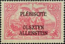 "North and South" overprinted OLSZTYN-ALLENSTEIN