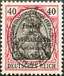 "Germania" overprinted TRAITE DE VERSAILLES