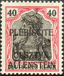 "Germania" overprinted OLSZTYN-ALLENSTEIN