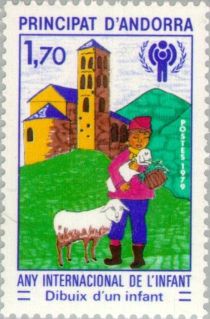 Child with Lamb in front of St. Joan de Caselles