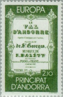 Title page of the piano part of the opera 'Le Val d'Andorre'