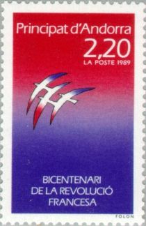 Peace Dove in the French national colors