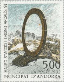 Modern art, "Ordino Arcalis 91" by Mauro Staccioli