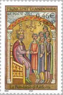 Legend of Charlemagne dispensing Independence