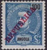 King Carlos I overprinted "REPUBLICA"