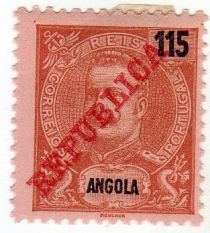 King Carlos I overprinted "REPUBLICA"