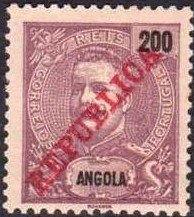 King Carlos I overprinted "REPUBLICA"