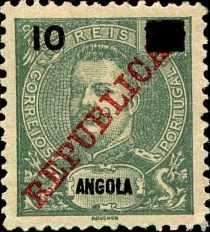 King Carlos I overprinted and surcharged