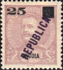 King Carlos I overprinted and surcharged