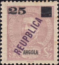 King Carlos I overprinted and surcharged