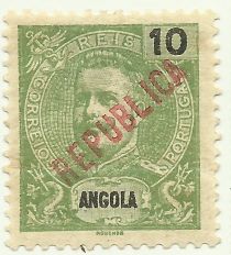 King Carlos I - local overprint "REPUBLICA"