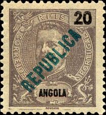 King Carlos I - local overprint "REPUBLICA"