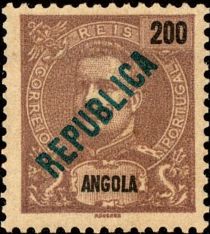 King Carlos I - local overprint "REPUBLICA"