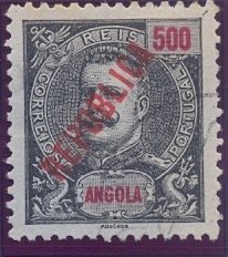 King Carlos I - local overprint "REPUBLICA"