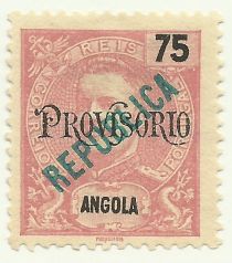 King Carlos 1 overprinted twice