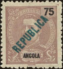 King Carlos I - local overprint "REPUBLICA"