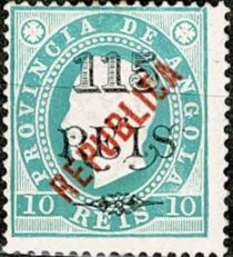 Luis I, local overprint "REPUBLICA"