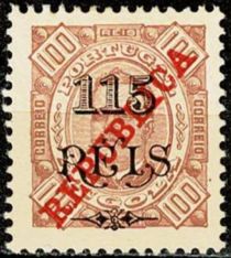 King Carlos I, Lisbon overprint "REPUBLICA"