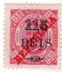 King Carlos I - overprinted "REPUBLICA" and surcharged