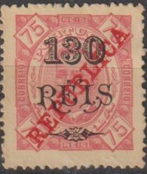 King Carlos I, Lisbon overprint "REPUBLICA"