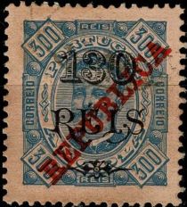 King Carlos I, Lisbon overprint "REPUBLICA"