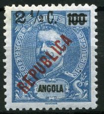 King Carlos I - overprinted "REPUBLICA" and surcharged