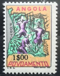 Map of Angola, industrial and farm workers