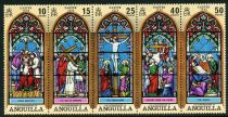 Easter: Stained-glass windows strip of 5