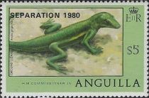 Anguilla Bank Anole (Anolis gingivinus) - Overprinted