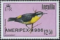 Bananaquit (Coereba flaveola) - Overprinted