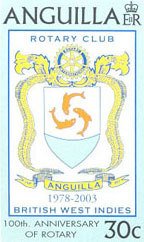 Arms of Anguilla and Rotary Emblem