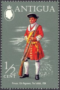 Private, 12th Regiment, The Suffolk, 1704