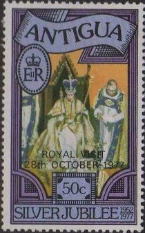 The Queen Enthroned - Overprinted