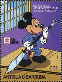 Mickey Armed for Kung-Fu