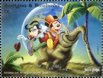 Mickey and Goofy on Elephant