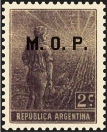 Agricultural workman, ovpt. “M.O.P.”