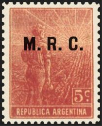 Agricultural workman, ovpt. “M.R.C.”