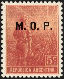 Agricultural workman, ovpt. “M.O.P.”