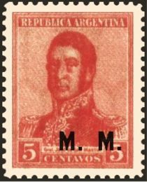 Josè Francisco de San Martin, ovpt. “M.M.”