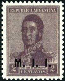 José Francisco de San Martín (1778-1850), ovpt. " M.J.I."