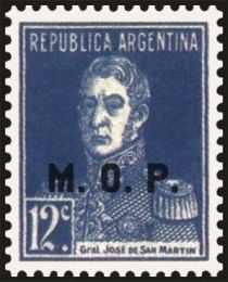 José Francisco de San Martín (1778-1850), ovpt. “M.O.P.”