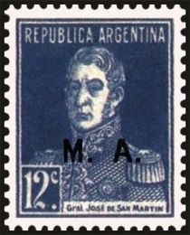 José Francisco de San Martín (1778-1850), ovpt. “M.A.”