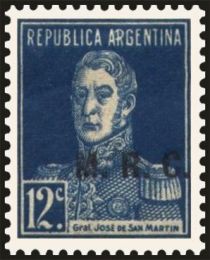 José Francisco de San Martín (1778-1850), ovpt. "M.R.C."