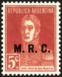 José Francisco de San Martín (1778-1850), ovpt. " M.R.C."